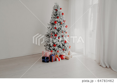 Christmas tree Garland lights new year holiday gifts white home decor 64783462