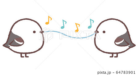 音符をつなぐシマエナガ 64783901