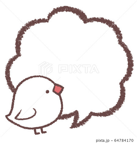 吹き出しブンチョウ白 64784170