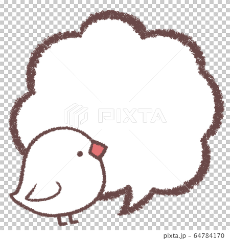 吹き出しブンチョウ白 64784170