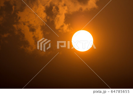 Sun in Smoke and Pollution Haze of Chiangmai 64785655