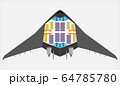 Seat Map of blended wing Passenger Airplane Vector 64785780