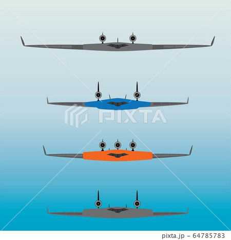 blended wing Passenger Airplane Vector 64785783