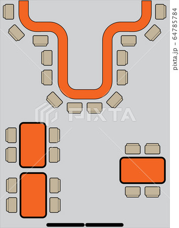 layout map show table in restaurant Vector 64785784