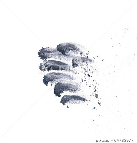 Eye shadow with neutral gray black colored isolated on white background. Eye shadow with neutral gray black colored isolated on white background. 64785977
