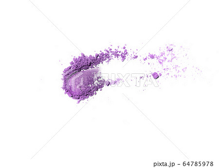 Pink crushed eye shadow isolated on white background. 64785978