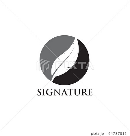 Feather pen icon logo design template Feather pen icon logo design template 64787015