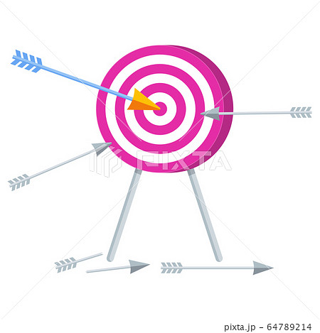 Target icon. Goal for archery as a metaphor for achieving results. 64789214