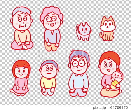 Family, One by one, red_CMP002 Family, One by one, red_CMP002 64789570