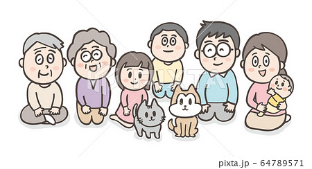 家族だんらん_集合_Family,together_CMP002 64789571