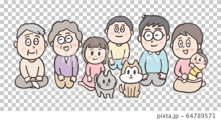 家族だんらん_集合_Family,together_CMP002 64789571