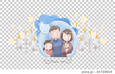 People who mourn their parents - Stock Illustration [64789604] - PIXTA