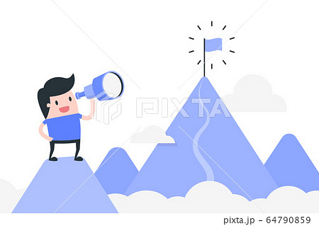 Goal achievement concept illustration. Goal achievement concept illustration. 64790859