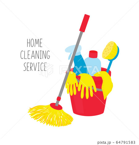 House cleaning tools Royalty Free Vector Image