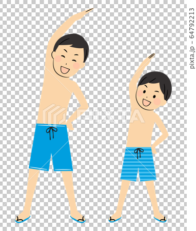 Warm Up Exercises Swimming Vector Stock Illustration