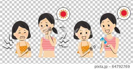 Sunburn, Sunburning, Sunburnt - Stock Illustration [64792769] - Pixta