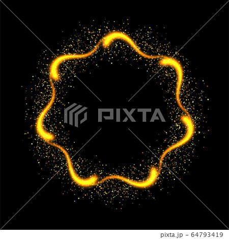 Vector abstract glitter ring fireworks with shiny 64793419