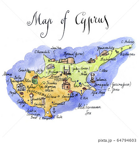 Map of attractions of Cyprus 64794603