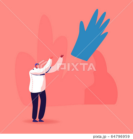 Coronavirus Quarantine Lockdown End Concept. Happy Male Character Throw in Air Huge Medical Glove Celebrate Covid19 Pandemic Finish. Happiness, Freedom, Victory on Covid19. Cartoon Vector Illustration Coronavirus Quarantine Lockdown End Concept. Happy Male Character Throw in Air Huge Medical Glove Celebrate Covid19 Pandemic Finish. Happiness, Freedom, Victory on Covid19. Cartoon Vector Illustration 64796959