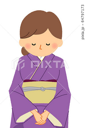 女将　料亭　お詫び　おじぎ 64797173