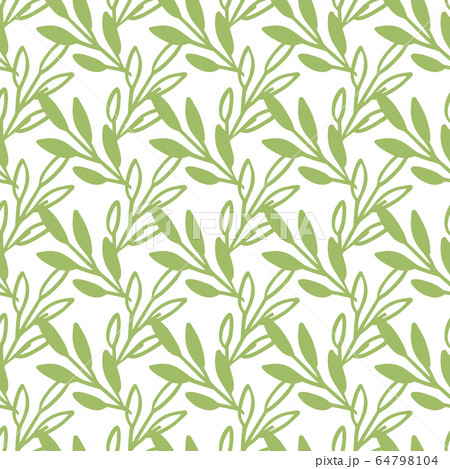 Vector Seamless pattern leaves green color Vector Seamless pattern leaves green color 64798104