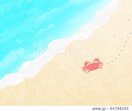 Crab on Beachのイラスト素材 [64798203] - PIXTA