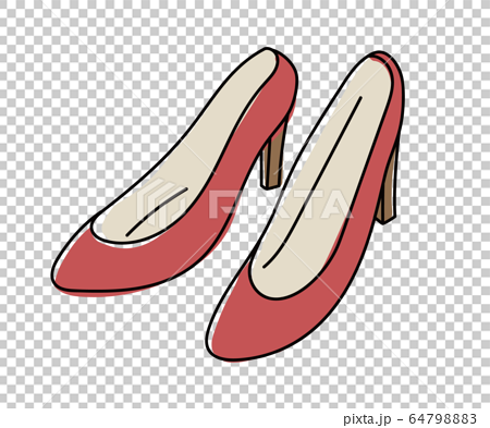 パンプスの手描きのイラスト 靴 ハイヒールのイラスト素材 6479