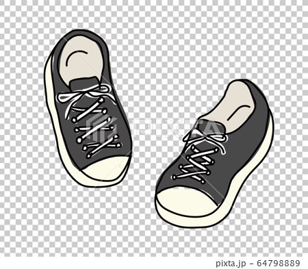 スニーカーの手描きイラスト 靴 おしゃれのイラスト素材 6479