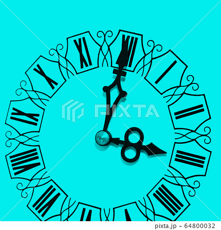 White clock with Roman numerals 64800032