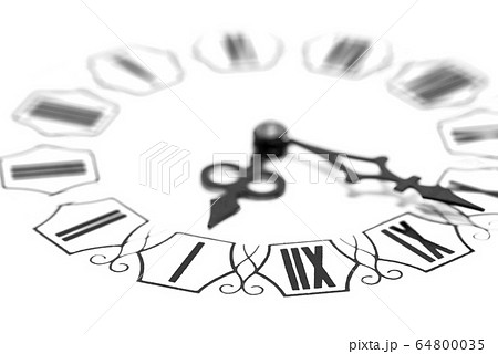 White clock with Roman numerals 64800035