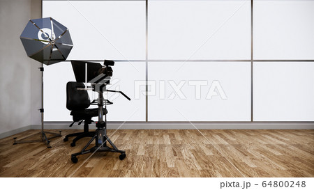 News Studio White Room Design Backdrop For Tvのイラスト素材