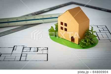 不動産　間取図　ペーパークラフト　設計　購入　リノベーション　リフォーム 64800904