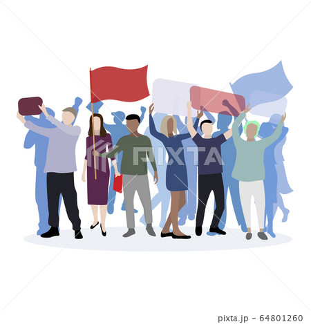 Political march supporting their candidate Political march supporting their candidate 64801260