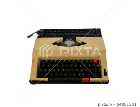 Typewriter, isolated on a white background 64801501
