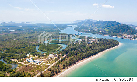 An aerial view of Lanta noi island and Lanta An aerial view of Lanta noi island and Lanta 64801994