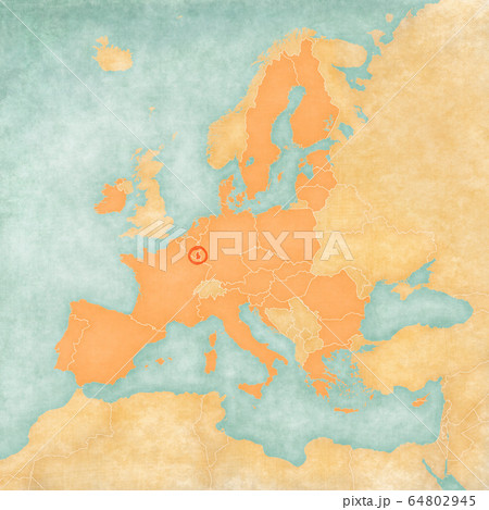 Map of European Union - Luxembourg 64802945
