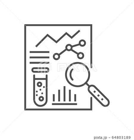 Medical analytics Related Vector Thin Line Icon 64803189