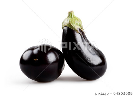 two eggplant isolated two eggplant isolated 64803609