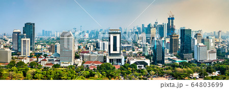 Aerial panorama of Jakarta, the capital of Indonesia 64803699