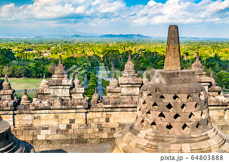 Borobudur Temple in Central Java, Indonesia Borobudur Temple in Central Java, Indonesia 64803888