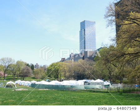 COVID-19 NYC セントラルパーク仮設病院 64807549
