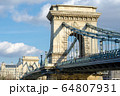 Chain Bridge on Danube river in Budapest city, Hungary 64807931