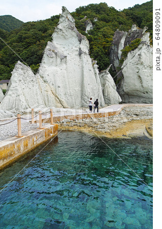 青森県/  仏ヶ浦 仏ヶ浦港・桟橋付近 64809091