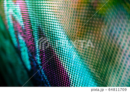 CloseUp LED blurred screen. LED soft focus CloseUp LED blurred screen. LED soft focus 64811709