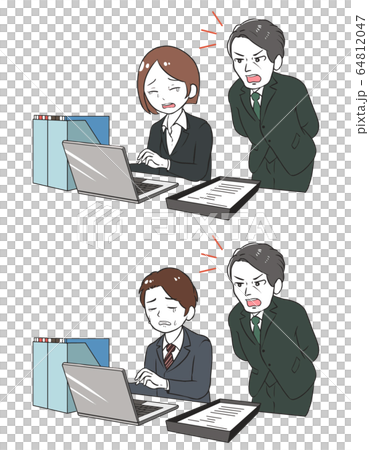 A subordinate who cries by his boss and cries 64812047