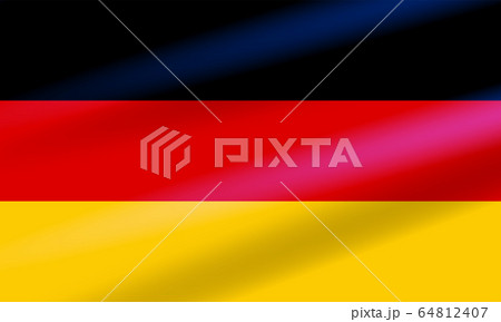 The realistic national flag of Germany developing in the wind. Flat vector illustration EPS10 64812407