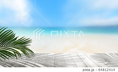背景-夏-海-ビーチ-風景-イメージ 64812414