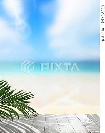 背景-夏-海-ビーチ-風景-イメージ 64812415