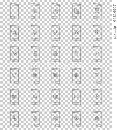 スマートフォンのアイコン セット 64814907
