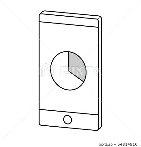 スマートフォンのアイコン 円グラフ 64814910